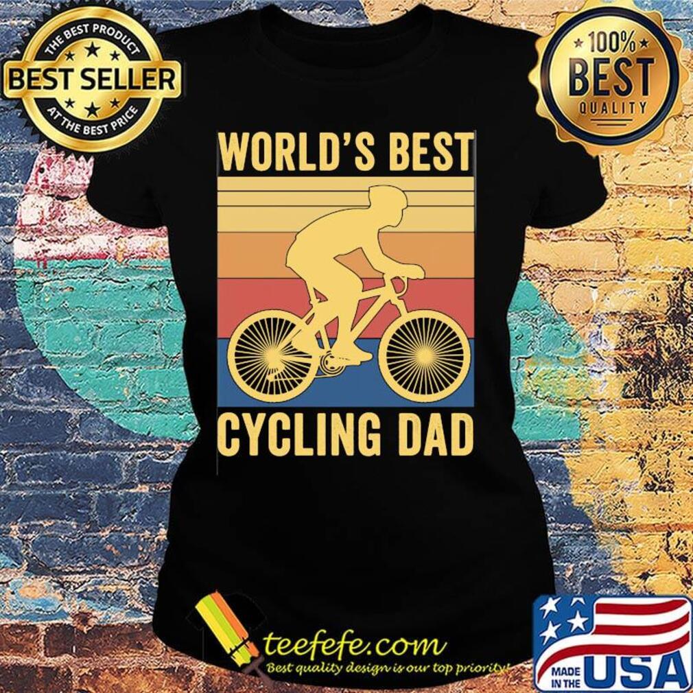 World's best cycling dad vintage retro s Ladies tee World's best cycling dad vintage retro s Ladies tee