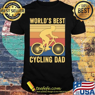 World's best cycling dad vintage retro shirt