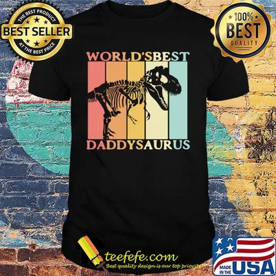 World's best daddysaurus happy father's day vintage retro shirt