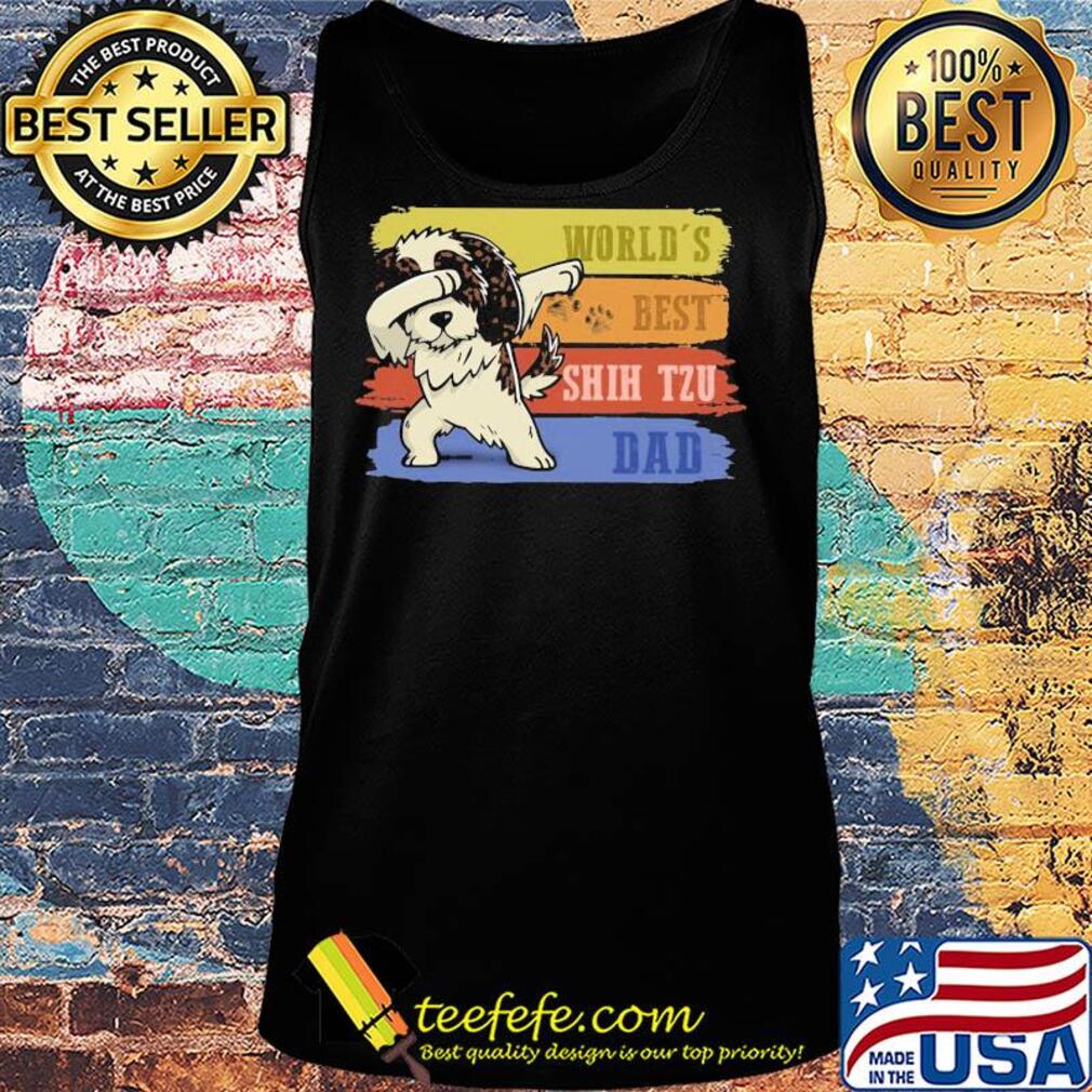 World's best Shih Tzu dabbing dad paw vintage s Tank top World's best Shih Tzu dabbing dad paw vintage s Tank top