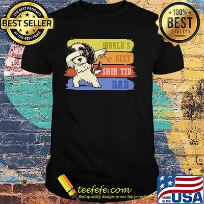World's best Shih Tzu dabbing dad paw vintage shirt