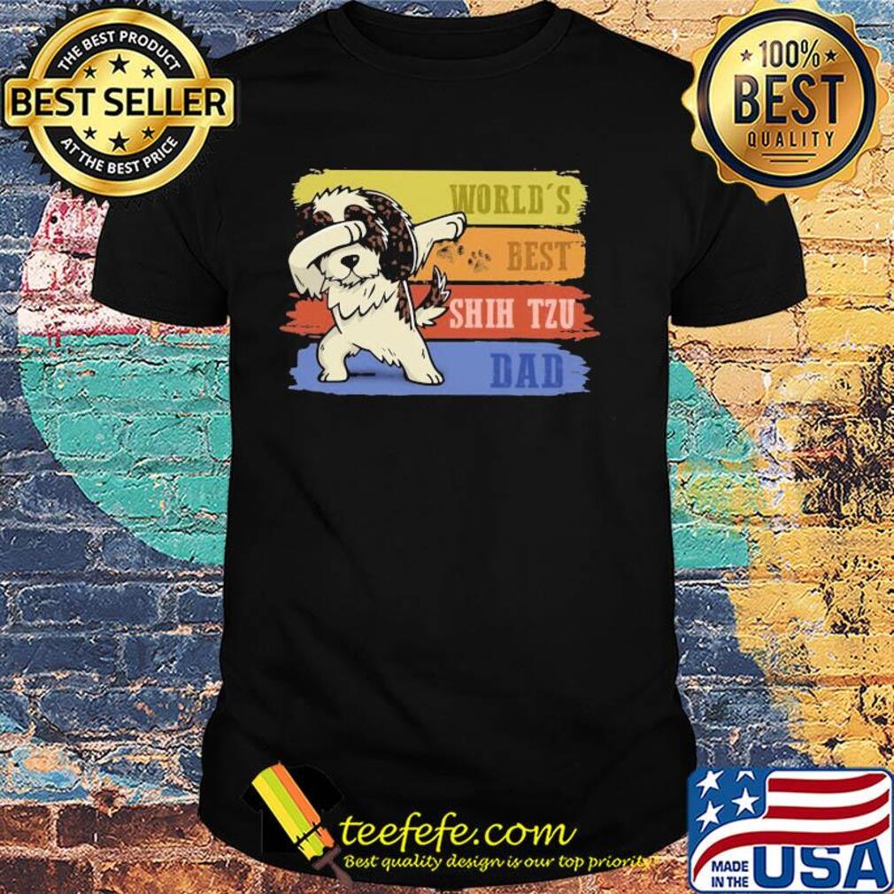 World's best Shih Tzu dabbing dad paw vintage shirt