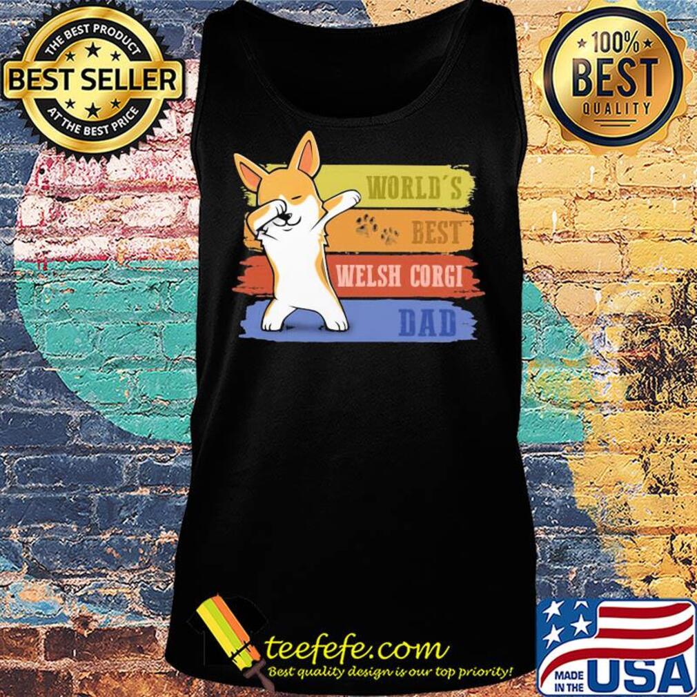 World's best welsh Corgi dabbing dad paw vintage s Tank top World's best welsh Corgi dabbing dad paw vintage s Tank top