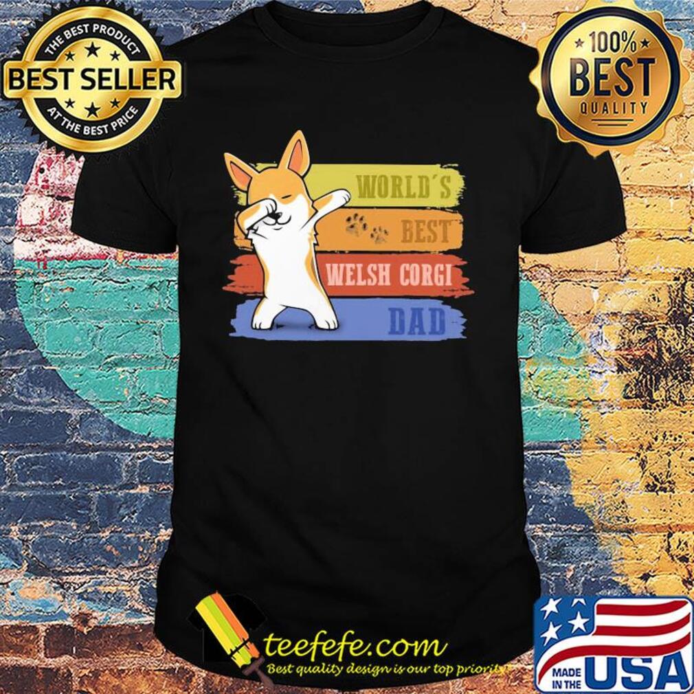 World's best welsh Corgi dabbing dad paw vintage shirt World's best welsh Corgi dabbing dad paw vintage shirt
