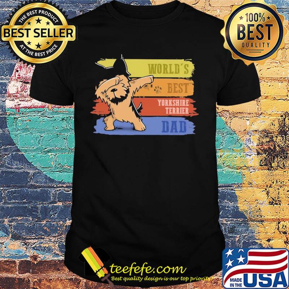 World's best Yorkshire Terrier dabbing dad vintage shirt