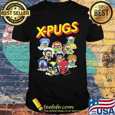X pugs character cartoon shirt