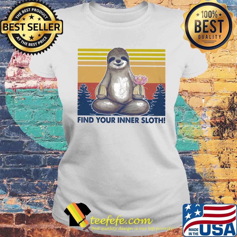 Yoga find your inner sloth vintage retro s Laides tee Yoga find your inner sloth vintage retro s Laides tee