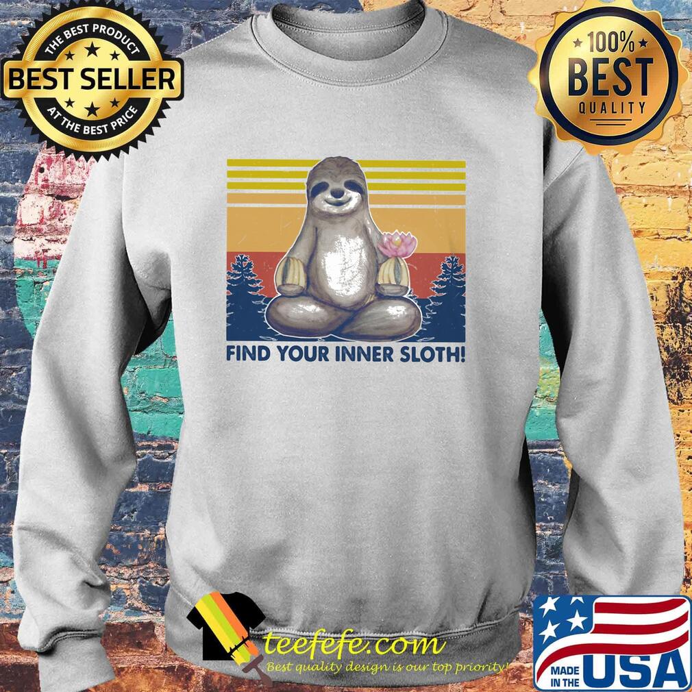 Yoga find your inner sloth vintage retro s Sweater Yoga find your inner sloth vintage retro s Sweater