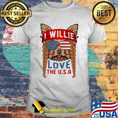 Yorkshire terrier I willie love the USA American flag veteran Independence Day shirt