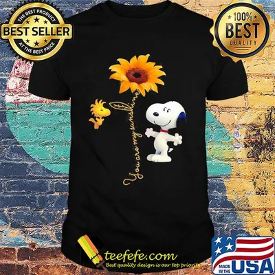 You are my sunshine snoopy and woodstock sunflower shirt