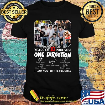 06 years of 2010 2016 one direction thank you for the memories signatures shirt