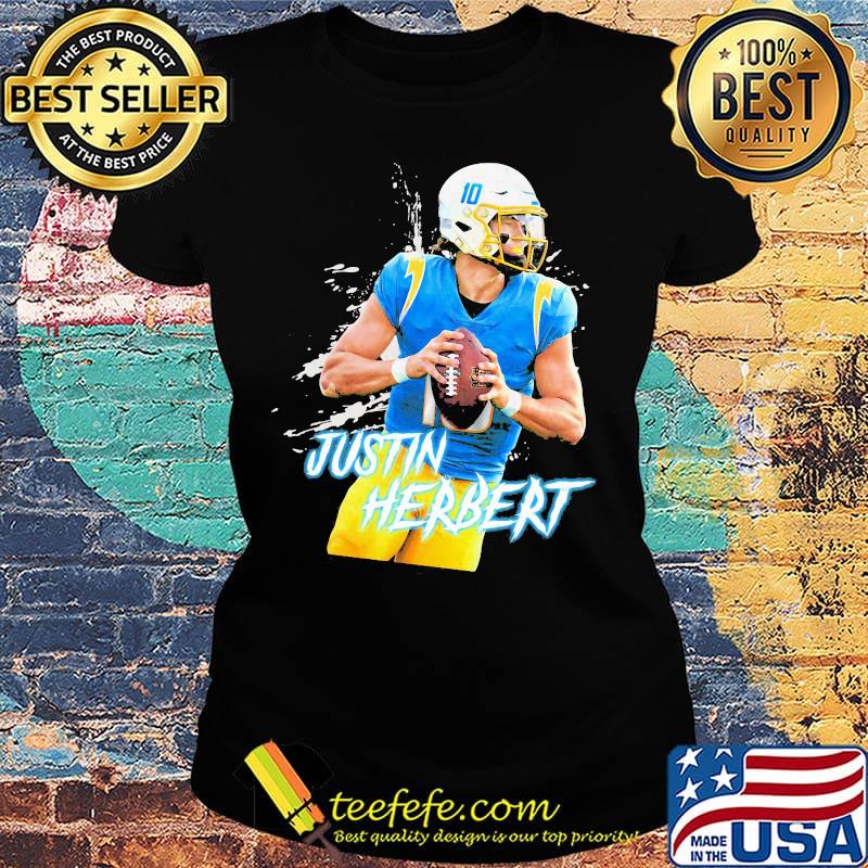 10 justin herbert los angeles football s Ladies tee 10 justin herbert los angeles football s Ladies tee