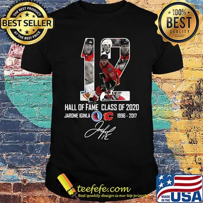 12 hall of fame class of 2020 jarome iginla 1996 2017 signature shirt