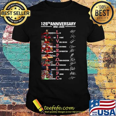 128th anniversary 1892 2020 liverpool fc signatures shirt