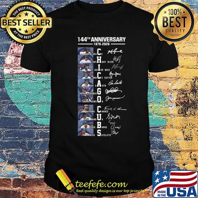 144th anniversary 1876 2020 chicago cubs signatures shirt