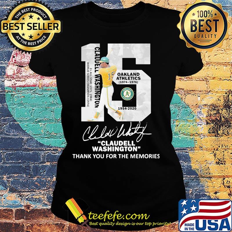 15 Claudell washington thank you for the memories signature s Ladies tee 15 Claudell washington thank you for the memories signature s Ladies tee