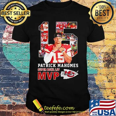 15 patrick mahomes super bowl liv mvp kansas city chiefs football signature shirt