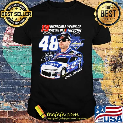 19 incredible years of racing in nascar 48 jimmie johnson car signature shirt