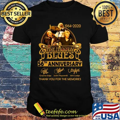 1964 2020 atte moody blues 56th anniversary thank you for the memories signatures shirt