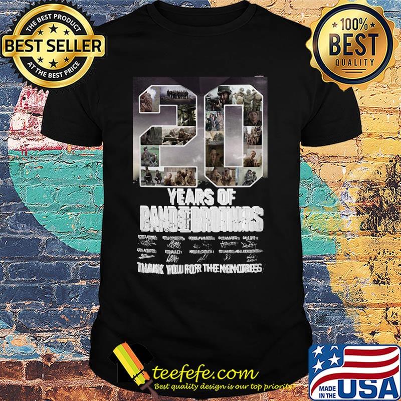 20 years of band of brothers thank you for the memories signatures shirt