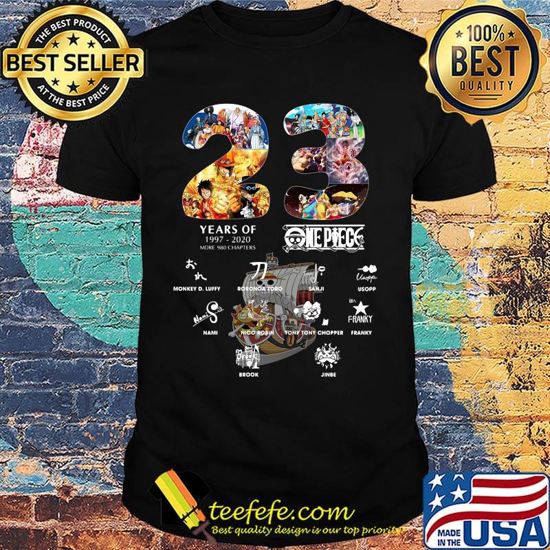 23 years of 1997 2020 more 980 chapter one piece signatures shirt