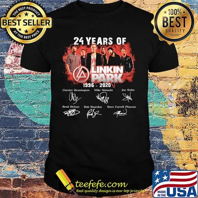24 years of linkin park 1996 2020 signatures shirt