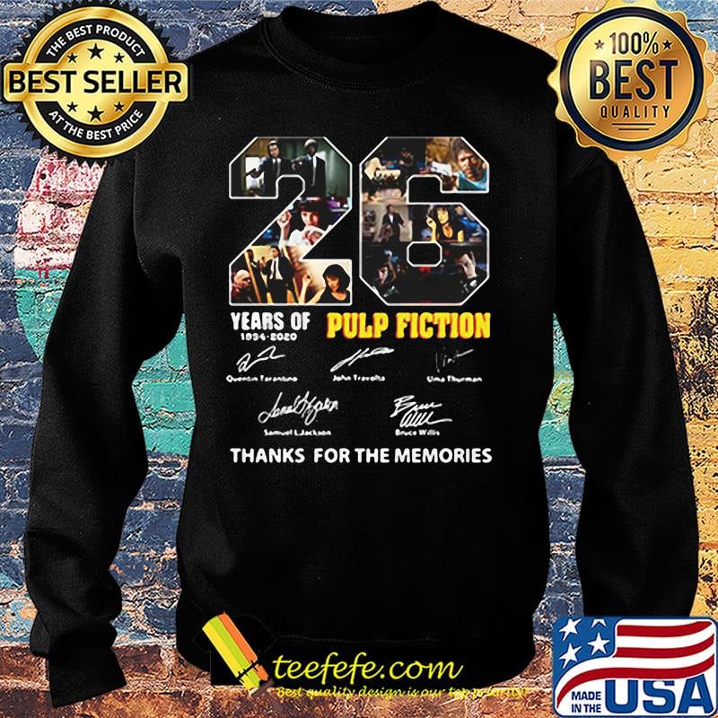26 years of 1994 2020 pulp fiction thank you for the memories signatures s Sweater 26 years of 1994 2020 pulp fiction thank you for the memories signatures s Sweater