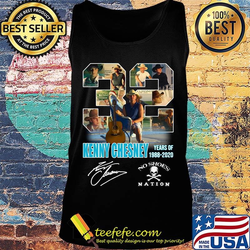 32 kenny chesney years of 1988 2020 no shoes nation signature s Tank top 32 kenny chesney years of 1988 2020 no shoes nation signature s Tank top