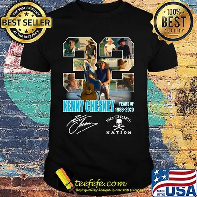 32 kenny chesney years of 1988 2020 no shoes nation signature shirt