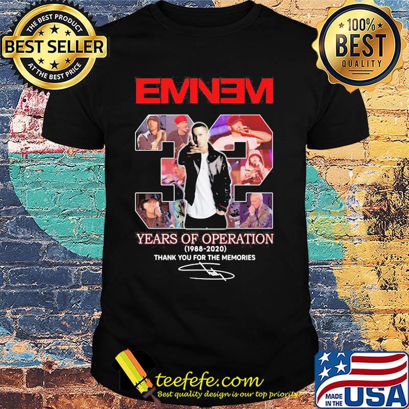 32 years of operation 1988-2020 signature thank you for the memories shirt