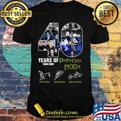 40 years of 1980 2020 depeche mode members signatures shirt