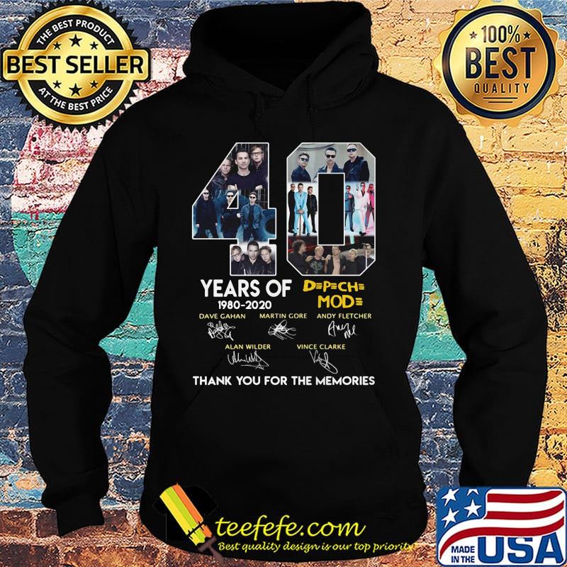 40 years of 1980 2020 depeche mode thank you for the memories signatures s Hoodie 40 years of 1980 2020 depeche mode thank you for the memories signatures s Hoodie