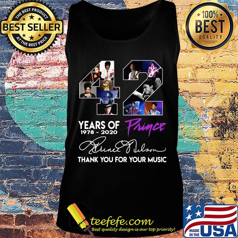 42 years of 1978 2020 frince thank you for the memories signature s Tank top 42 years of 1978 2020 frince thank you for the memories signature s Tank top