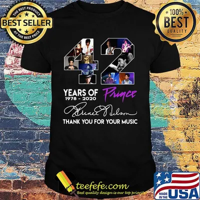 42 years of 1978 2020 frince thank you for the memories signature shirt