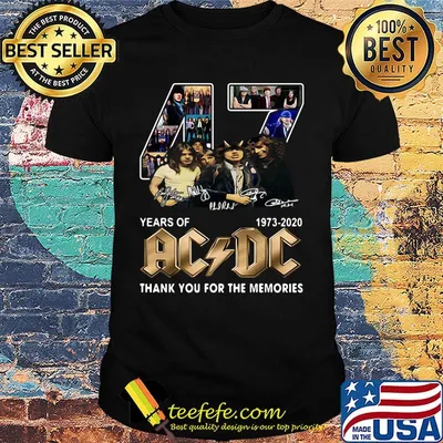 47 years of 1973-2020 AC DC Thank you for the memories signature shirt