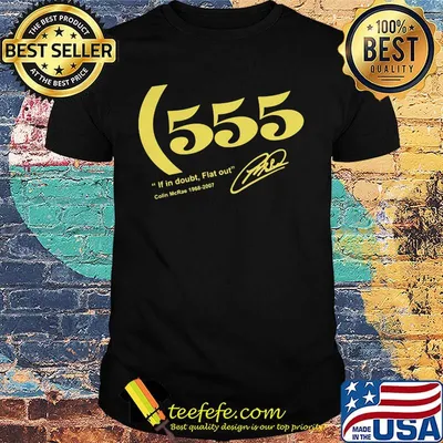 555 if in doubt flat out colin mcrae 1968 2007 signature shirt