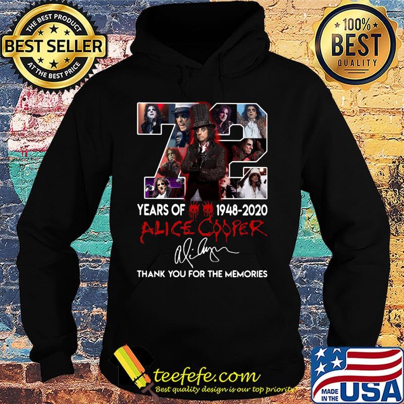 72 years of 1948 2020 alice cooper thank you for the memories signature s Hoodie 72 years of 1948 2020 alice cooper thank you for the memories signature s Hoodie
