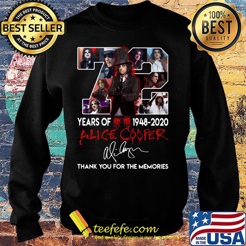 72 years of 1948 2020 alice cooper thank you for the memories signature s Sweater 72 years of 1948 2020 alice cooper thank you for the memories signature s Sweater