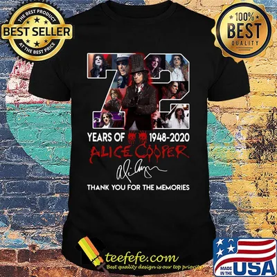 72 years of 1948 2020 alice cooper thank you for the memories signature shirt