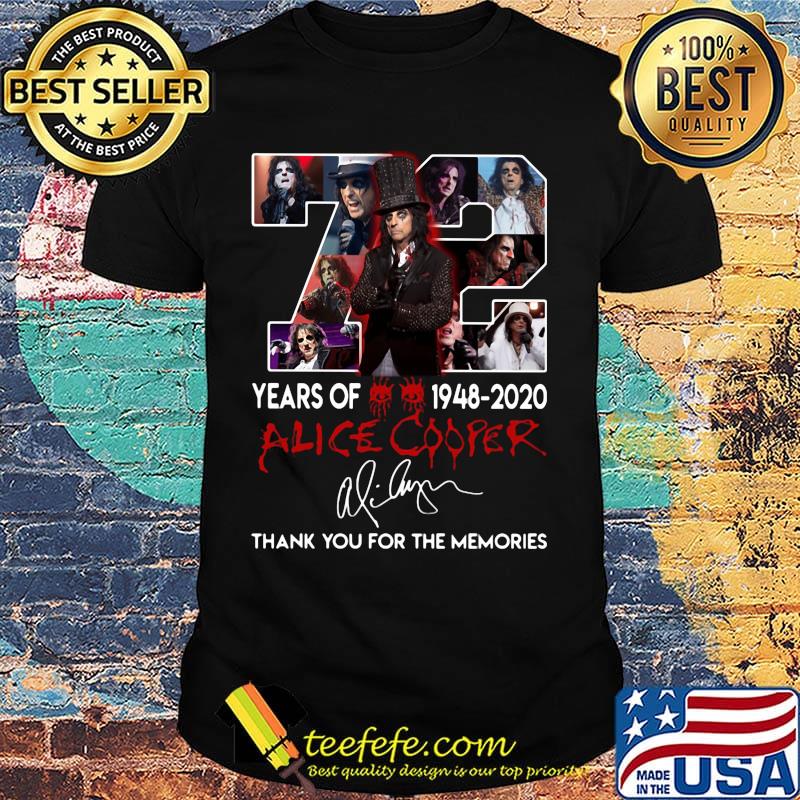 72 years of 1948 2020 alice cooper thank you for the memories signature shirt 72 years of 1948 2020 alice cooper thank you for the memories signature shirt