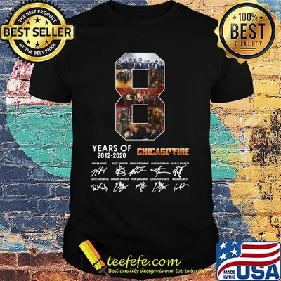 8 years of 2012 2020 chicago fire signatures shirt
