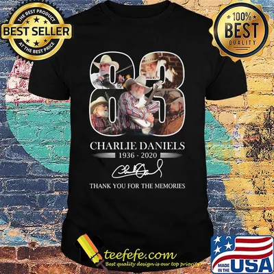 83 charlie daniels 1936 2020 thank you for the memories signature shirt