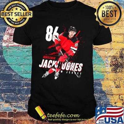 86 gentleman jack hughes new jersey hockey shirt