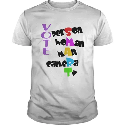Vote person woman man camera TV shirt