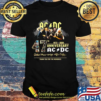 AC DC 47th 1973-2020 anniversary thank you for the memories shirt