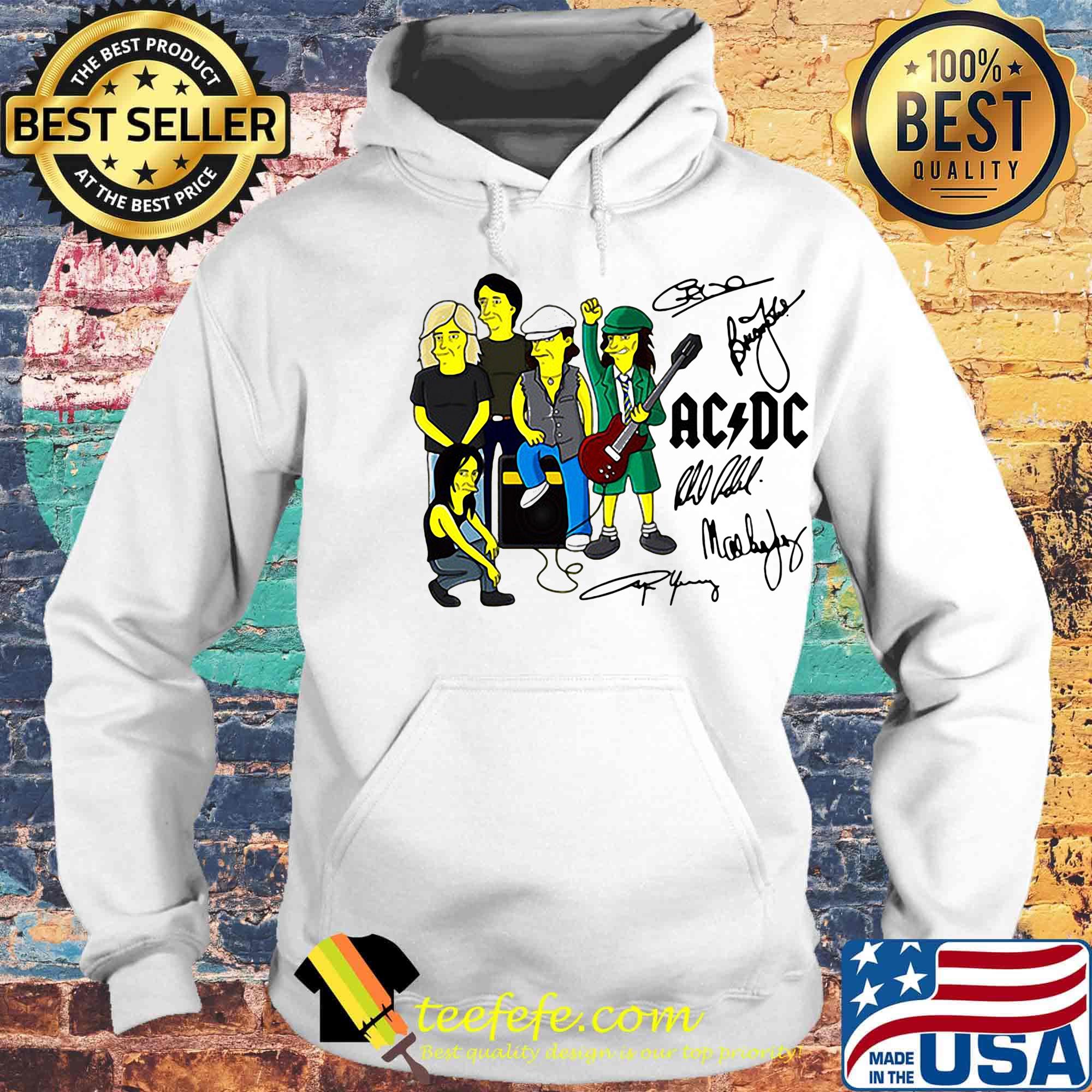 Acdc band members cartoon signatures s Hoodie Acdc band members cartoon signatures s Hoodie