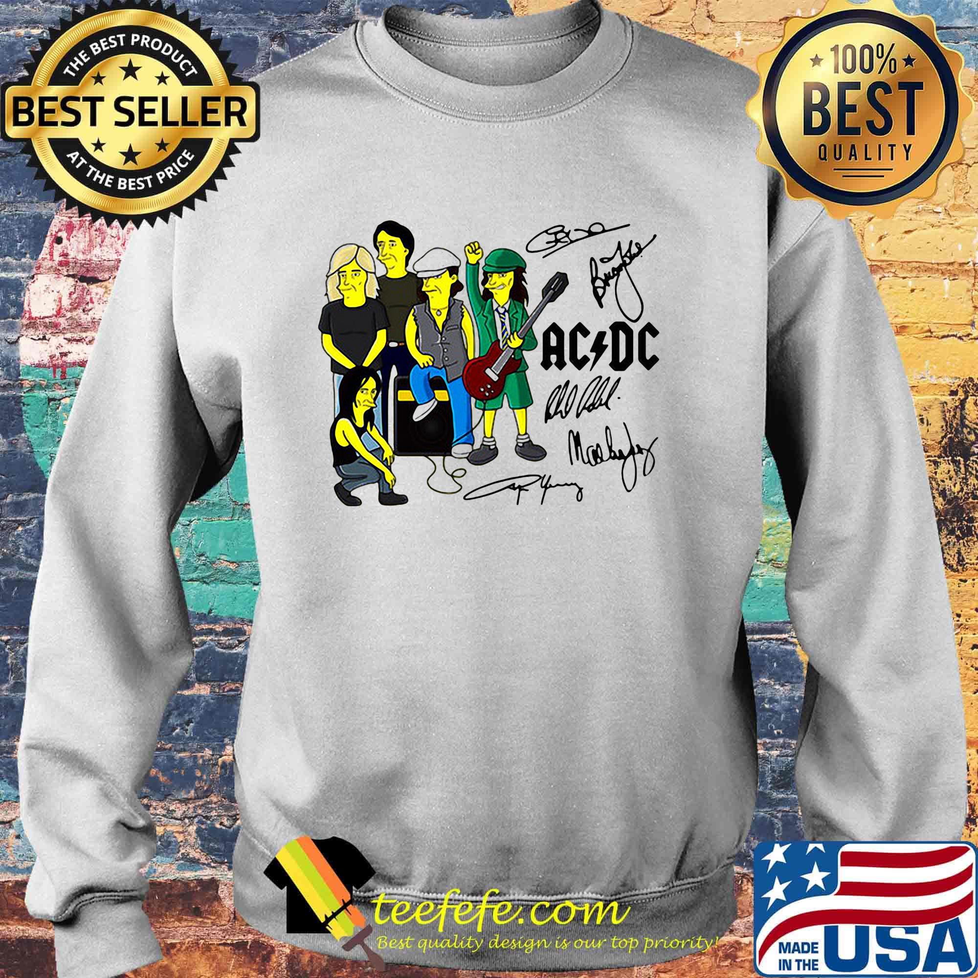 Acdc band members cartoon signatures s Sweater Acdc band members cartoon signatures s Sweater