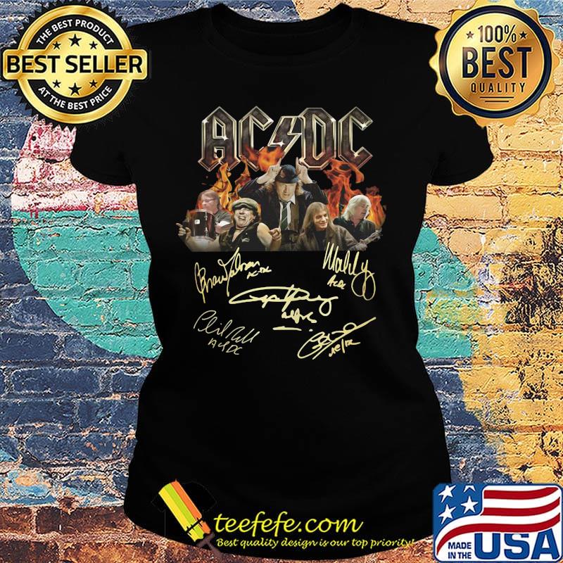 Acdc band members signatures s Ladies tee Acdc band members signatures s Ladies tee