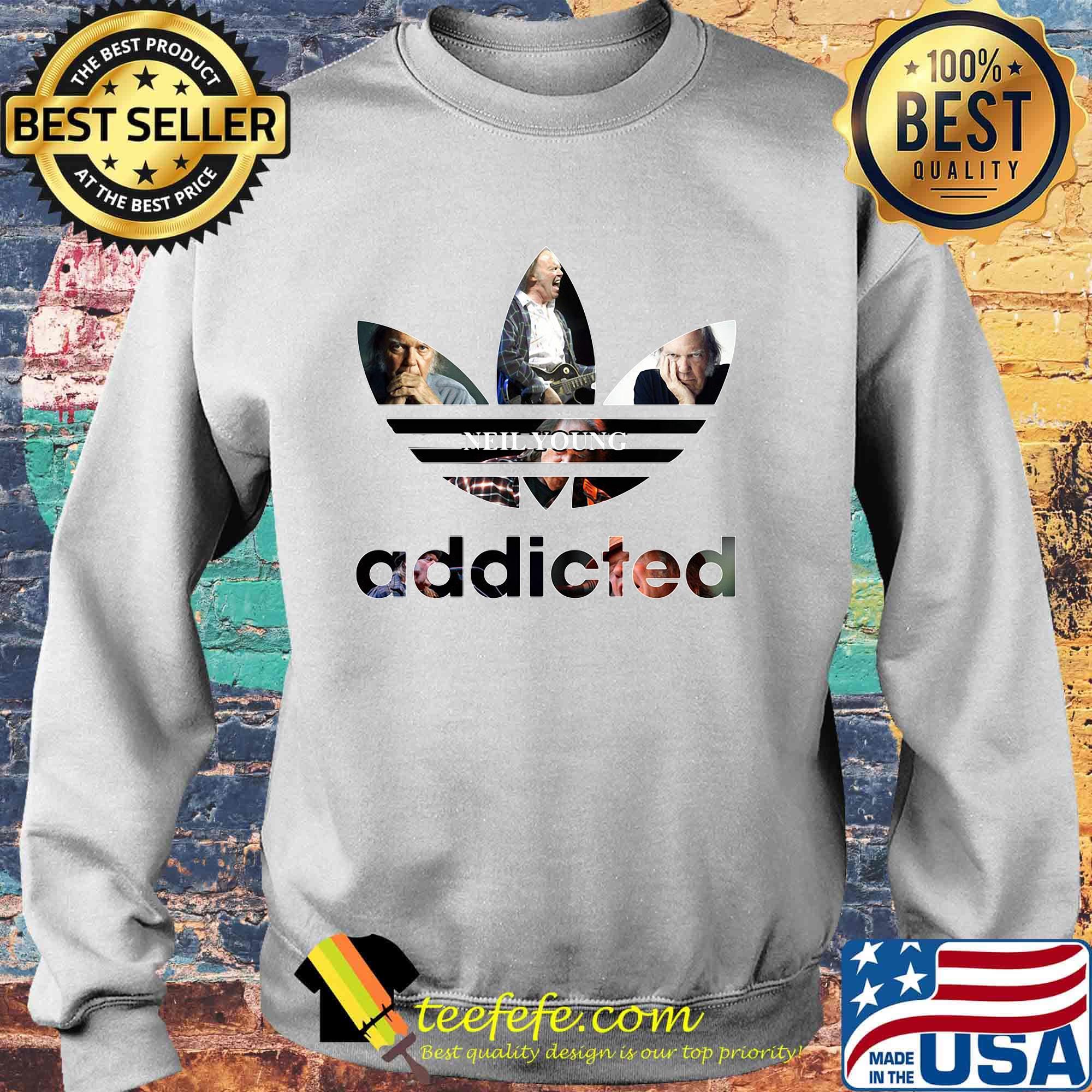 Addicted neil young adidas logo s Sweater Addicted neil young adidas logo s Sweater