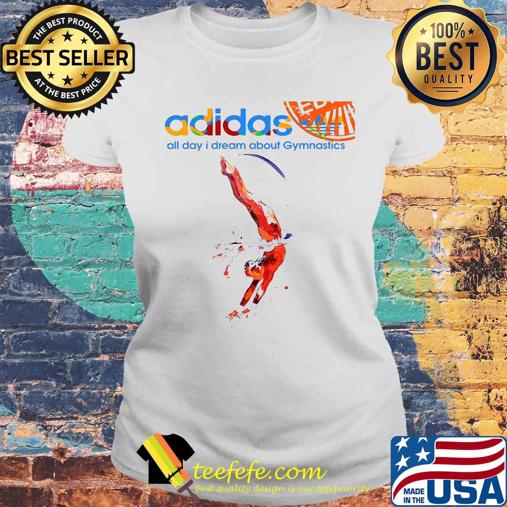 Adidas all day i dream about gymnastics s Laides tee Adidas all day i dream about gymnastics s Laides tee